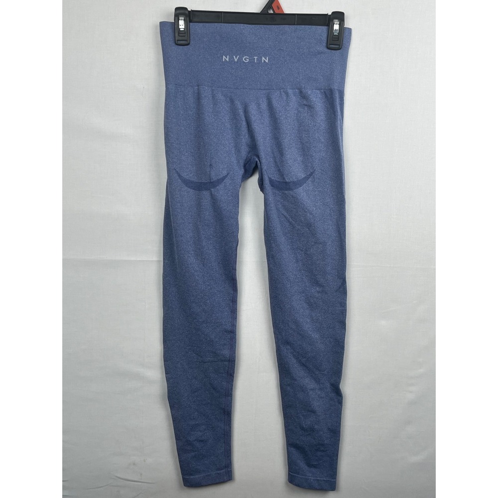 NVGTN Seamless Leggings Womens Size M High Waist Glute Contour Blue Marl